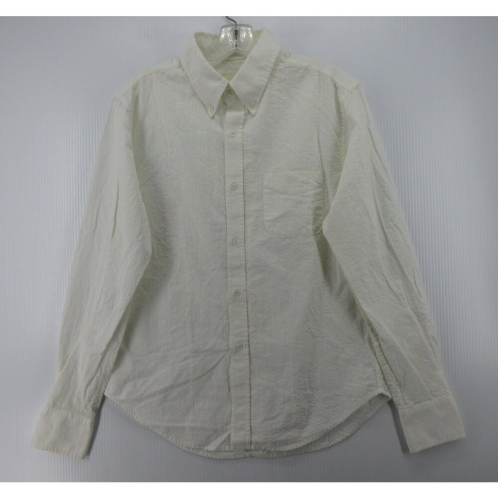 Band of Outsiders Shirt Large Seersucker Button Down Heritage USA *